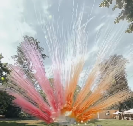 Effet pyrotechnique coloré de jour MK Animations